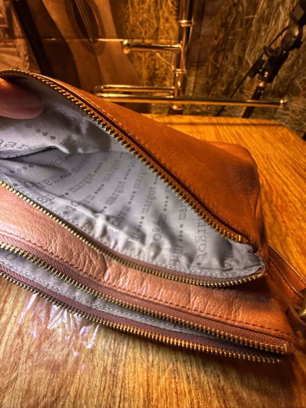 Margot New York Brown Leather Crossbody Bag - Picture 5 of 5